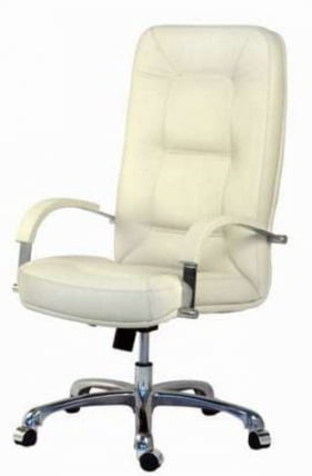 Кресло руководителя Пилот хром Кожа_0