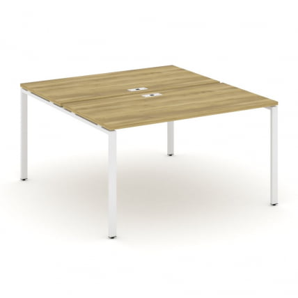 Рабочая станция двухсторонняя на 2 места CОНCЕПТ CН.ДРС-003 Дуб Винченцо Белый / CONCEPT CN.DRS-003_0