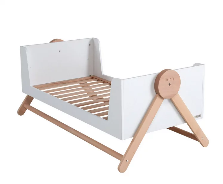 Кроватка 140кс70 Микуна Свинг Биг Вхите/Ватервоод / 140x70 Micuna Swing Big White/Waterwood_1