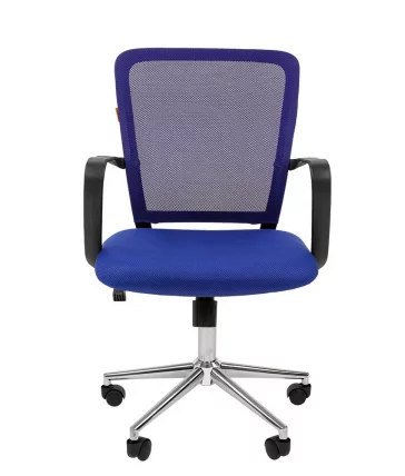 Кресло для оператора Чаирман 698 чроме ТВ Синее / Chairman chrome TW_1