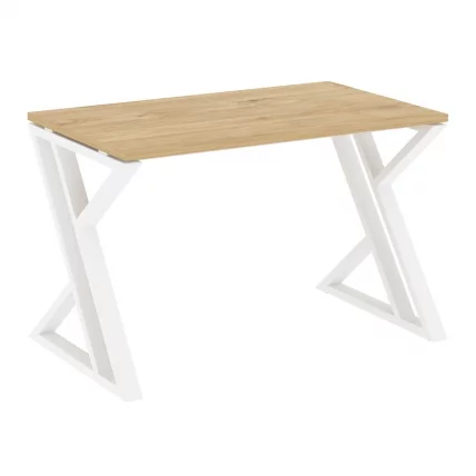 Стол рабочий ЛОФТ ВР.Л-СРЗ-2.7 Металл белый Тиквуд светлый / LOFT VR.L-SRZ-2.7_0