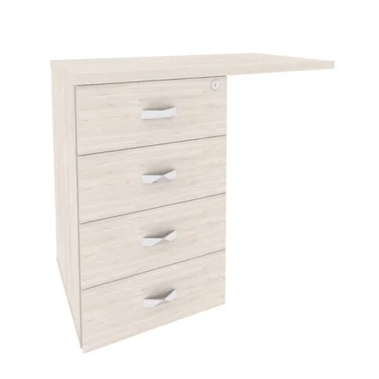 Тумба приставная (универсальная л/пр) ОНИКС О.ТПУ-4 Денвер Светлый / ONIX O.TPU-4_0