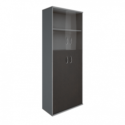 Шкаф высокий широкий Рива А.СТ-1.7 Венге/Металлик / Riva_0