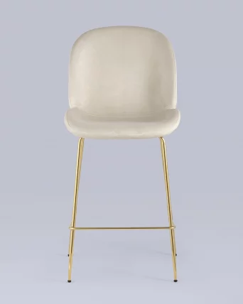 Стул полубарный Беетле со спинкой голд Бежевый / Beetle gold_3