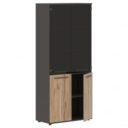 Шкаф комбинированный ЕДИС ЕХCС 85.2 Дуб Денвер светлый Мокко Мокко / EDIS EHCS_1