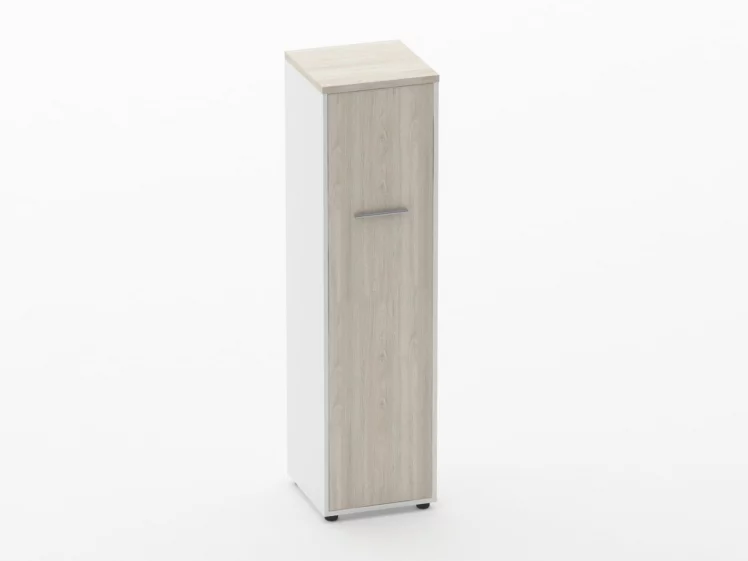 Шкаф 3 узкий закрытый, 1 дверь Дека 10.16.14Пр Дуб Сантана светлый/Белый / Deka_0