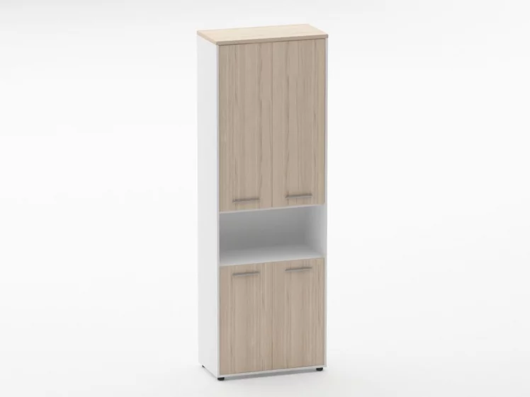 Шкаф 5 широкий закрытый, с нишей Дека 10.23.151 Туя/Белый / Deka_0