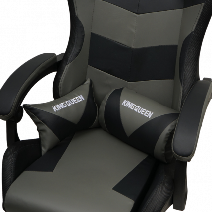 Кресло 908 КИНГКУЕЕН цвет черный/темно серый с массажем и подсветкой 908-блаcк-дгрей-масс / KINGQUEEN 908-black-dgrey-mass_7