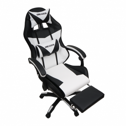 Кресло 1209 КИНГКУЕЕН, цвет черный/белый с подсветкой, 1209-блаcк-вхите-масс-лед / KINGQUEEN, 1209-black-white-mass-led_3