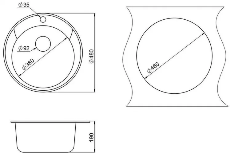 Кухонная мойка СТАНДЭРТ 4802 Бежевый / STANDART_2