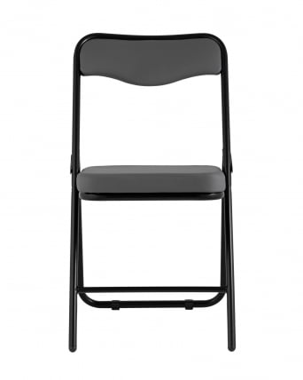 Складной стул Джонни блаcк экокожа Серый / black_2
