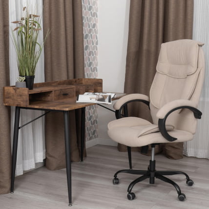 Кресло руководителя ОРЕОН металБЛ велюр, бежевый, 7 / OREON metalBL_13