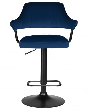 Стул барный ДОБРИН CХАРЛЙ БЛАCК (синий велюр (МДЖ9-117)) / DOBRIN CHARLY BLACK (MJ9-117))_5