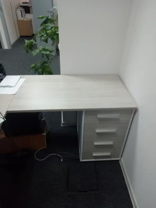 Тумба приставная Дека 9.05.10 Дуб Сантана светлый/Белый / Deka_2