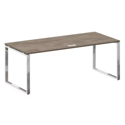 Стол руководителя прямой без тумбы СХИФТ СК.СР-200 Тиквуд Темный/Антрацит / SHIFT SK.SR-200_1