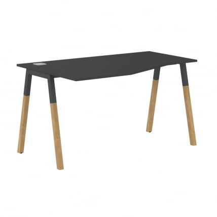 Стол эргономичный левый Форта ФCТ 1367 Л Черный графит Дуб Гамильтон / Forta FCT L_0