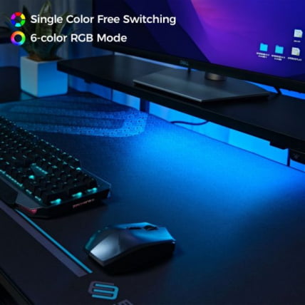 Стол для компьютера (для геймеров) У-образной формы с электрической регулировкой по высоте и трансформируемыми полками Еурека У-71 / U-образной Eureka U-71_15