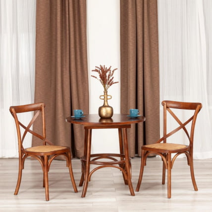 Стол ТХОНЕТ (мод.Т9152) дерево вяз, 80х75 см, Темный Орех (№5) / THONET (mod.T9152)_4