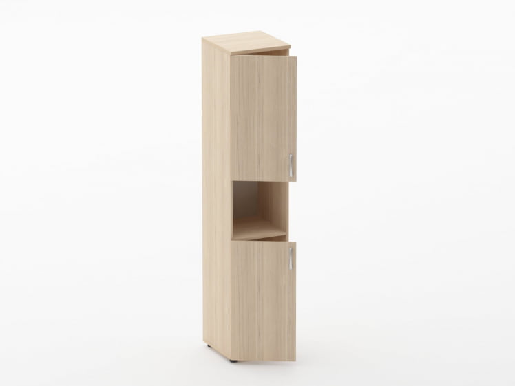 Шкаф высокий закрытый с нишей Глассй 6.19.11Л Венге / Glassy_1