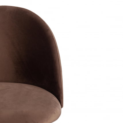 Стул МОНРО (мод. 710) ткань/металл, 56х51х80 см, высота до сиденья 47 см, коричневый баркхат 12/черный / MONRO (mod. barkhat_5