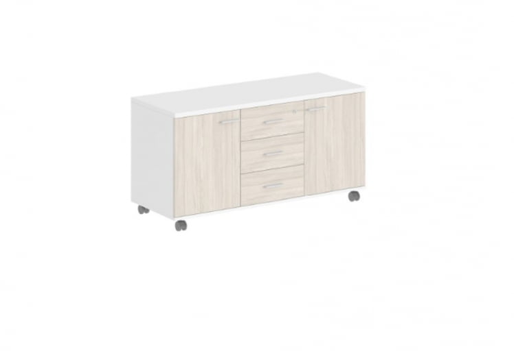 Тумба сервисная с 3-мя ящиками Сигма СГ.621.ВХ.ОЛ Белый Дуб светлый / Sigma SG.621.WH.OL_0