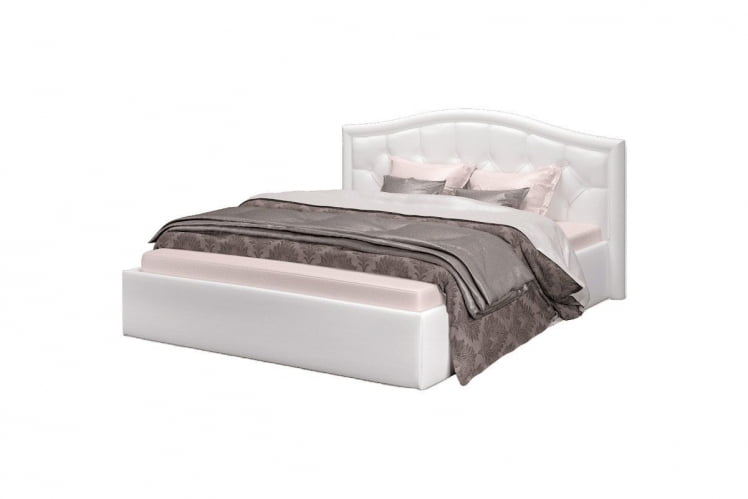 Кровать Стелла, 1600*2000 мм, искусственная кожа Вега вхите, белый / Vega white,_0