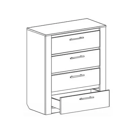 Комод Элана 850 Бодега Белая/Сандал матовый Белый_1