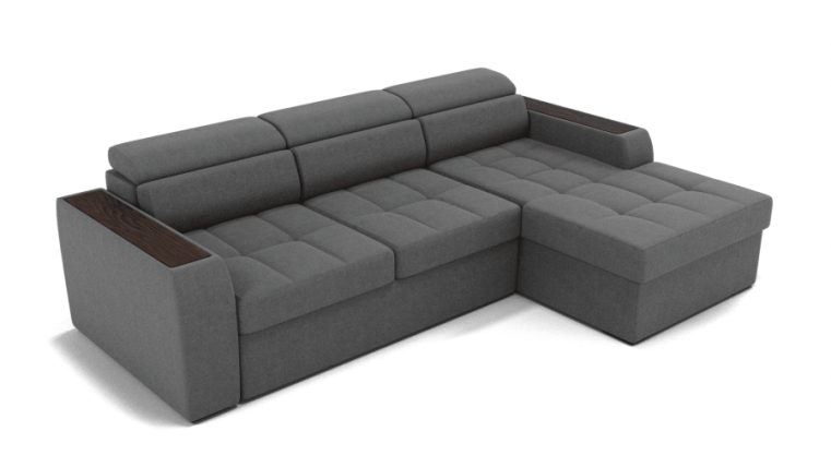 Диван Манчестер (ЗР) Цвет фасада: Светло серый; Тип: Левый/правый; Материал фасада: Металл/Велюр_0