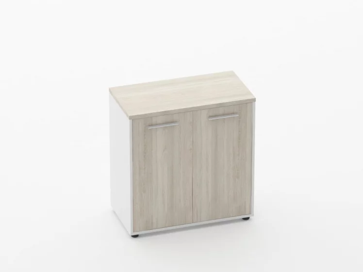 Шкаф 1 широкий закрытый Дека 10.08.111 Дуб Сантана светлый/Белый / Deka_0