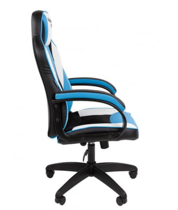 Кресло геймерское CХАИРМАН ДРАЙВ (ГАМЕ) 17 черный/голубой/белый / CHAIRMAN (GAME)_2