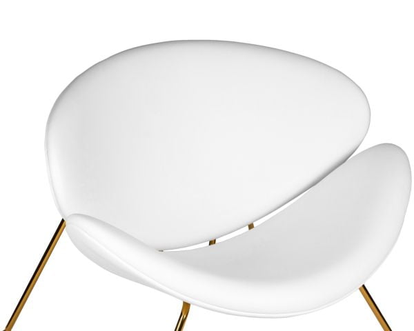 Кресло дизайнерское ДОБРИН ЕМИЛЙ (белый винил ЙП17, золотое основание) 2 шт / DOBRIN EMILY YP17,_1