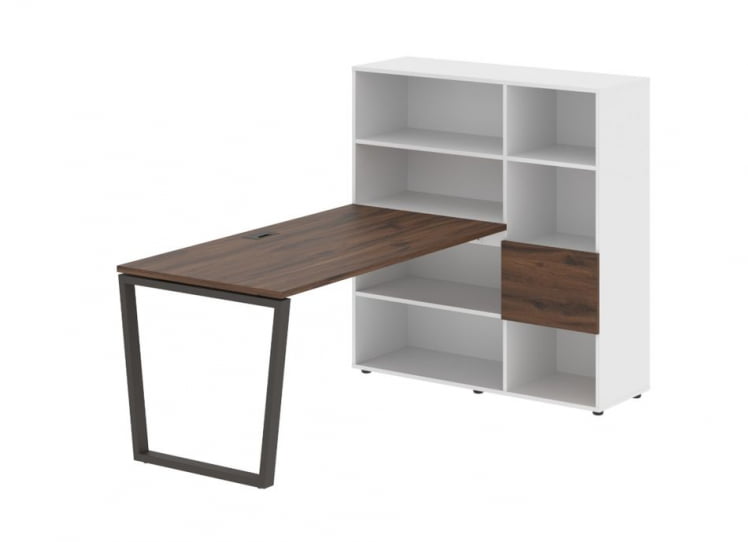 Рабочая станция ЕДИС ЕВРСТ 1215 Дуб Денвер темный Мокко Белый / EDIS EVRST_0