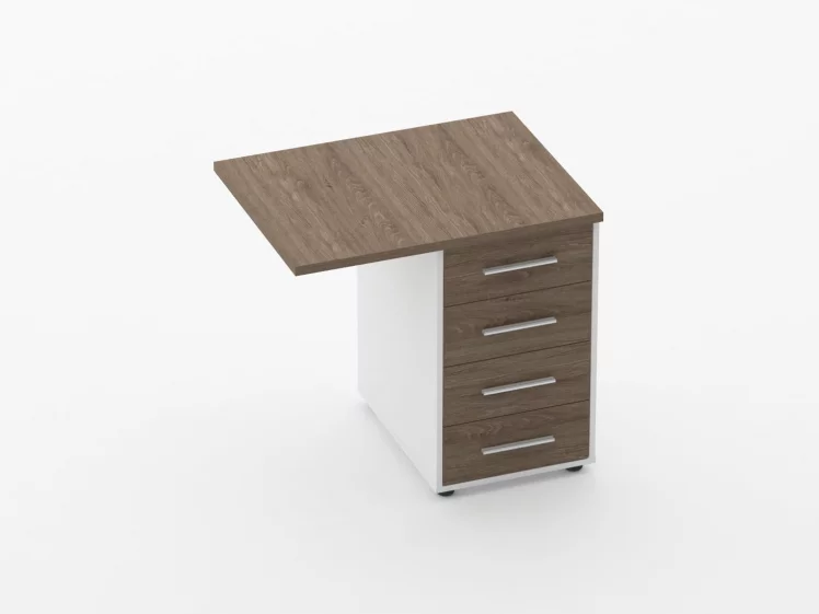 Тумба приставная Дека 9.05.08 Дуб Верцаска/Белый / Deka_0