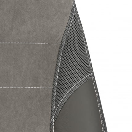 Кресло ИНТЕР (24) кож/зам/флок/ткань, серый/металлик, C-36/29/ТВ-12 / INTER C-36/29/TW-12_6