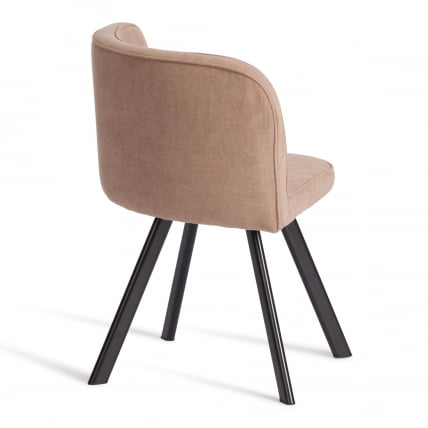 Комплект (стол, 4 стула) КУАДРОН (мод. ПТ14) Стол: МДФ/металл, стул: металл/шенилл, 100х100х73 см, 69х56х71 см, Беиге (Бежевый) ЛЙ1701-4/черный / QUADRON (mod. PT14) Beige LY1701-4/черный_3