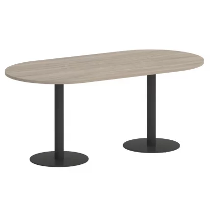 Стол овальный ХОМЕ ОФФИCЕ ВР.СП-5-180.1 Дуб Аттик/Антрацит металл / HOME OFFICE VR.SP-5-180.1_0