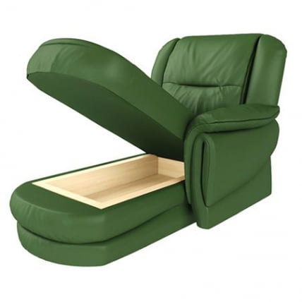 Оттоманка с левым подлокотником Вавилон 5Б Миртовая (экокожа)_0
