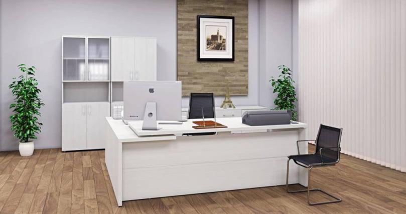 Стол руководителя ЙАЛТА ЛТ-А20 Снежная Патина / YALTA LT-A20_4