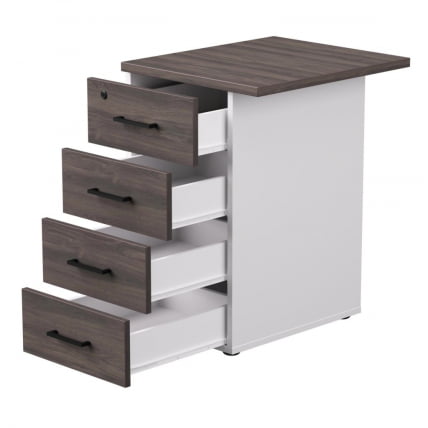 Тумба приставная с топом Еверпроф ЕВО 254Т1203 Дуб Пасадена Белый / Everprof EVO_1