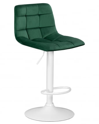 Стул барный ДОБРИН ТАИЛОР ВХИТЕ (зеленый велюр (МДЖ9-88)) / DOBRIN TAILOR WHITE (MJ9-88))_1