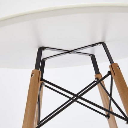 Стол CИНДЙ НЕКСТ (мод. 70-80 МДФ) металл/мдф/бук, Д80х75см, белый/натуральный / CINDY NEXT (mod. MDF) D80х75см,_4