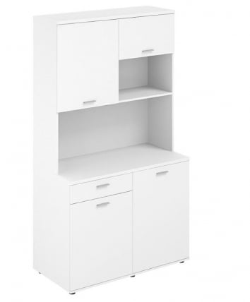 Офисная мини-кухня с ящиком Сигма СГ.1002.ВХ.ВХ Белая / Sigma SG.1002.WH.WH_0