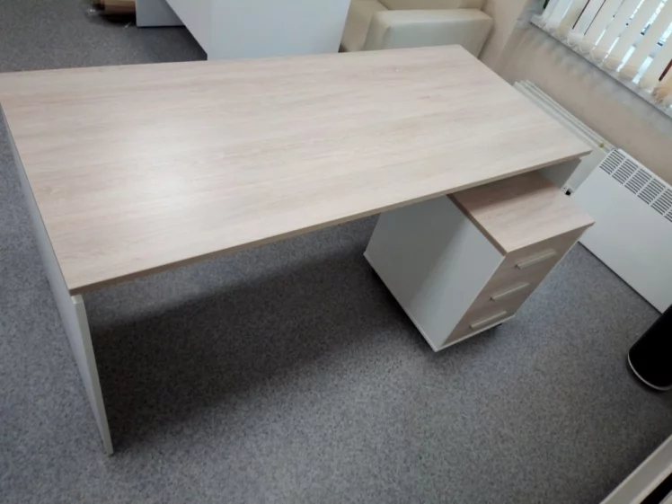 Тумба подкатная Дека 9.05.01 Дуб Сантана светлый/Белый / Deka_15