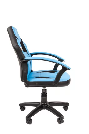 Детское кресло CХАИРМАН ТИН (КИДС) 110 черный пластик Черный-голубой / CHAIRMAN (KIDS)_2