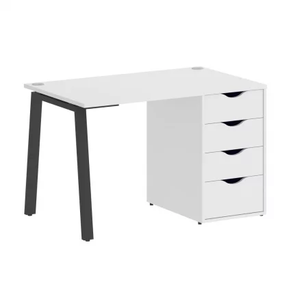 Стол письменный ХОМЕ ОФФИCЕ ВР.СП-3-118.4.А Белый Бриллиант/Антрацит металл / HOME OFFICE VR.SP-3-118.4.A_0