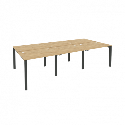 Рабочая станция на П-образном м/к ОНИКС О.МП-Д.РС-6.1.7 Тиквуд Светлый/Антрацит / ONIX O.MP-D.RS-6.1.7_0