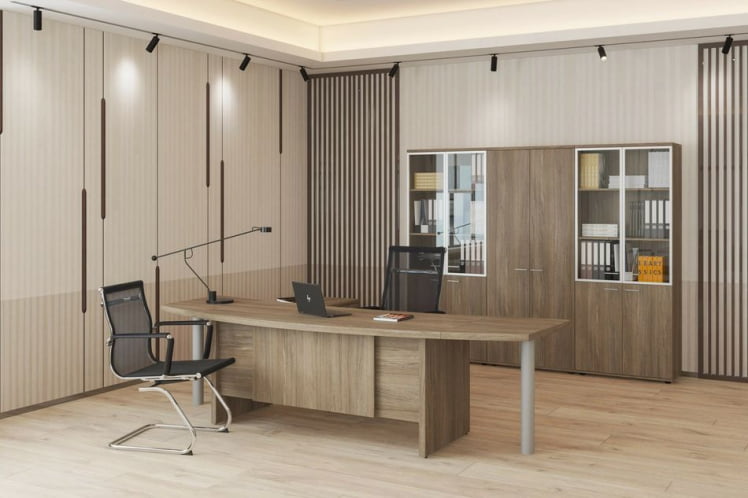 Стол руководителя Винг ВН.101.ОД Дуб темный / Wing WN.101.OD_1