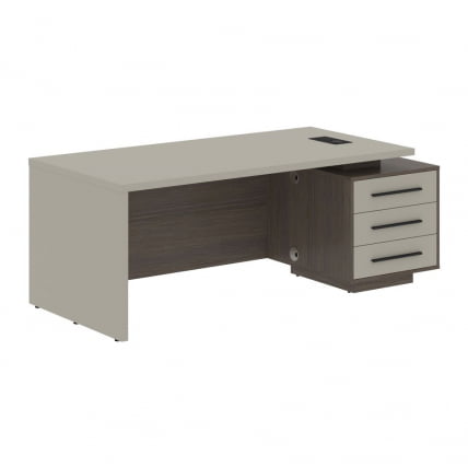 Стол руководителя правый ВЕЛИОН ВCТ 2090 Р Аметист Дуб Сильвер / VELION VCT R_0