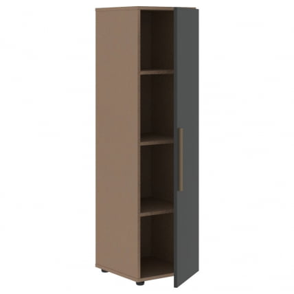 Шкаф-колонка с глухой средней дверью (правый) ВЕЛИОН ВМCС 40.1 Р Яшма черный Кобра / VELION VMCS R_1