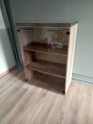 Шкаф со стеклянными дверьми и топом ТМC 85.2 (Дуб Каньон) / TMC_2